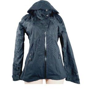 Columbia Women's Black Titanium Wrap Long Sleeve Hooded Outdoor Rain Jacket Sz M